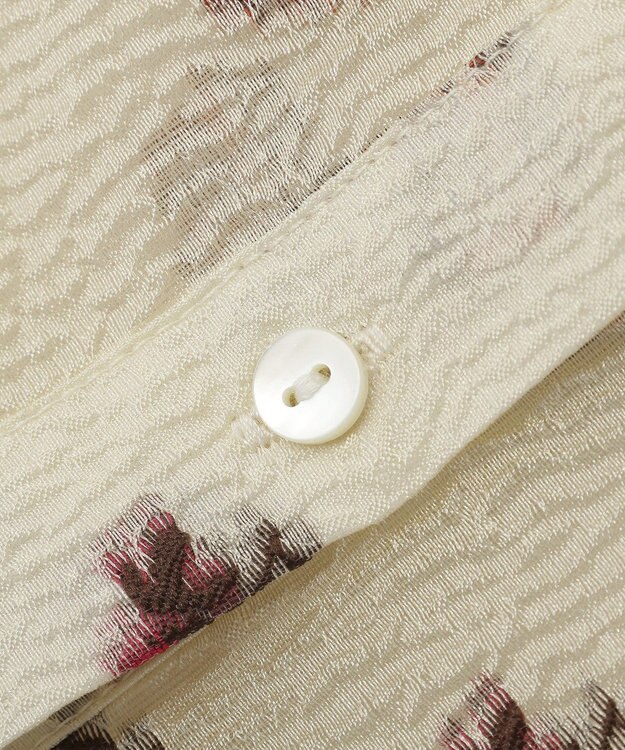 YECCA VECCA シアージャガードペプラムブラウス Ivory