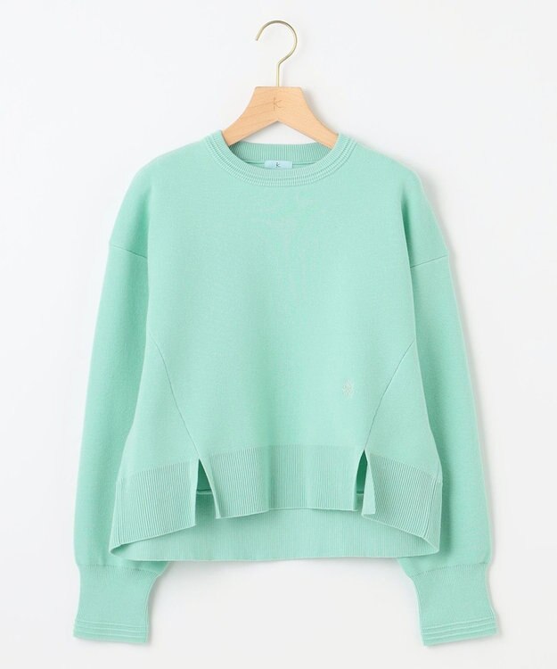 組曲 スウェットライクニットプルオーバー ミント系
