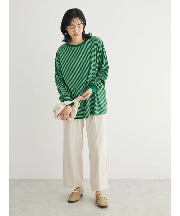 Green Parks マシュマロタッチボーダープルオーバー Green