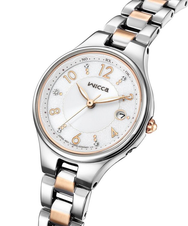 CITIZEN 【少し大きめ28mm】抜け感と透明感のあるソーラーテック電波時計 シルバー