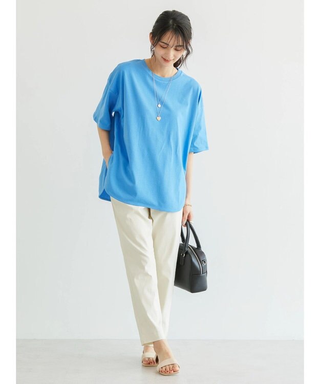 AMERICAN HOLIC 抗菌防臭ラウンドテールカットプルオーバー Blue