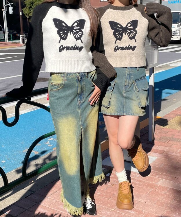 WEGO フラッフィーラグランちびニット ホワイト