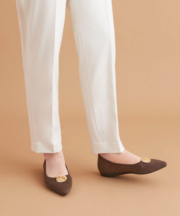 steppi 【洗える/撥水】メタルパーツ付 ポインテッド パンプス ブロンズ