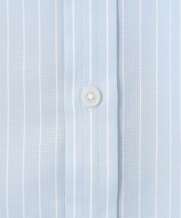GOTAIRIKU 春夏向け【形態安定】SUMMERPREMIUMPLEATS_スモールワイドカラー 長袖ドレスシャツ（ストライプ/チェック） サックスブルー系1