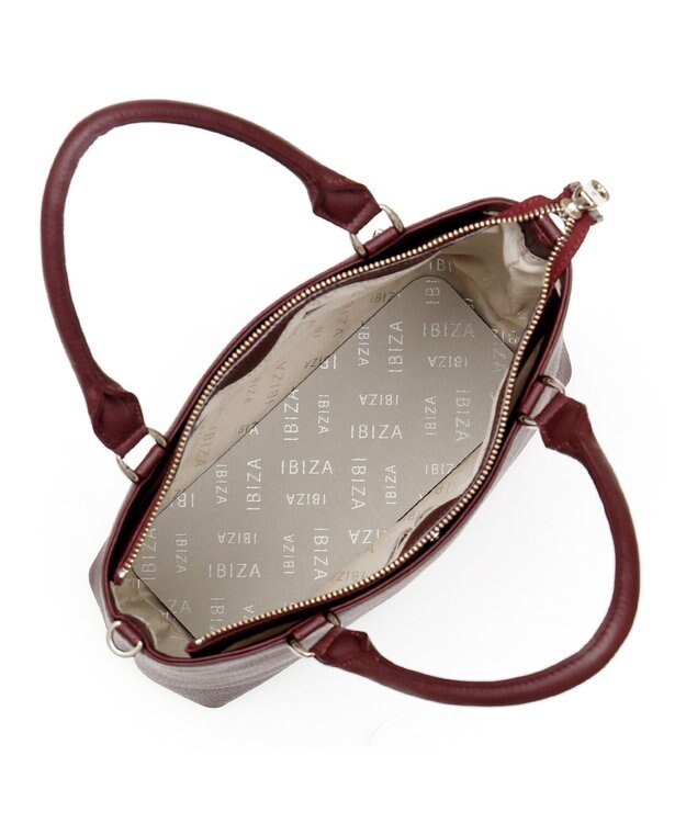 IBIZA リンピード　牛革　2WAYバッグ ライトグレー