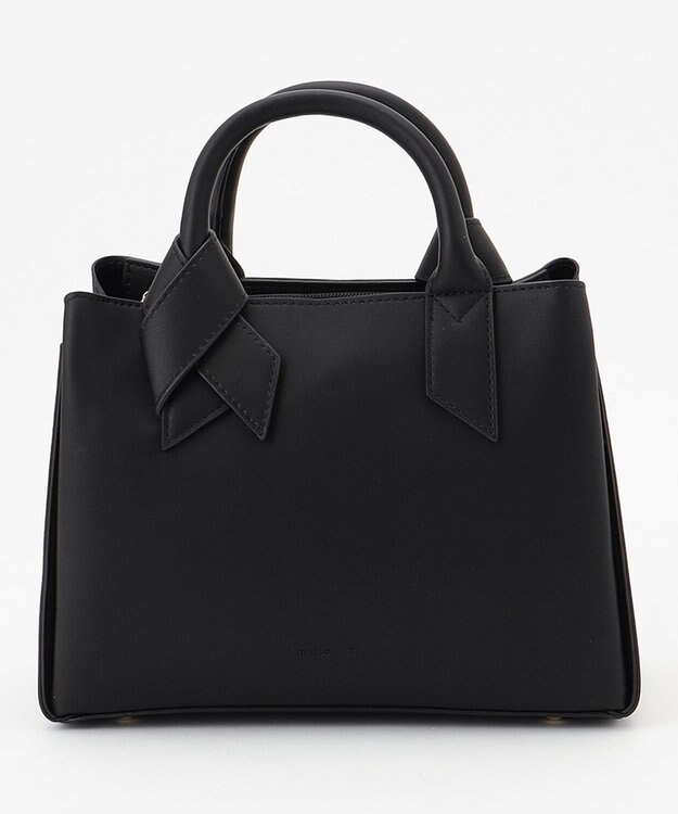 LA BAGAGERIE 【maison vert】 【多収納】リボンアオリ2WAYトート ブラック
