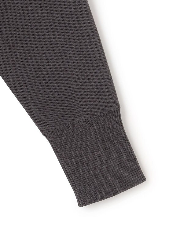 ICB L 【先行予約】 コットンポリエステルスムース カーディガン チャコール