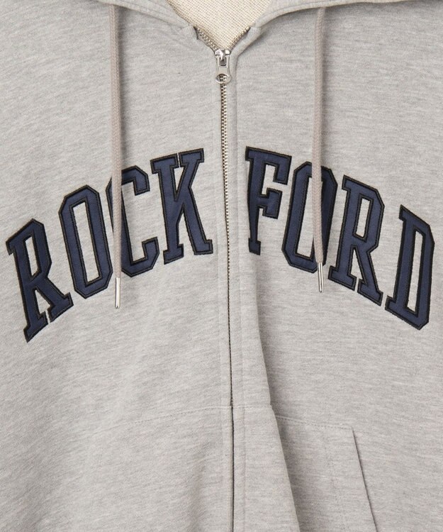 WEGO ワッペンロゴジップパーカー 杢グレー