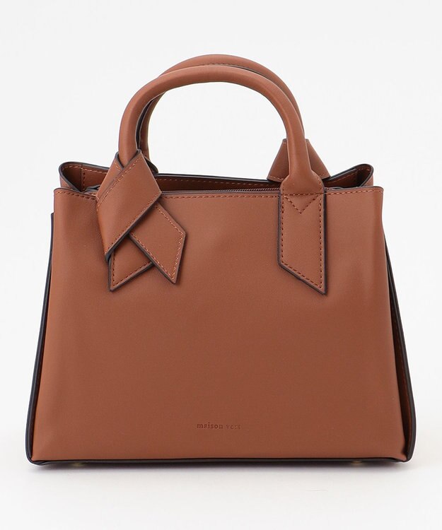 LA BAGAGERIE 【maison vert】 【多収納】リボンアオリ2WAYトート チョコ