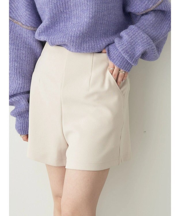 earth music&ecology カットツイルショートパンツ Beige