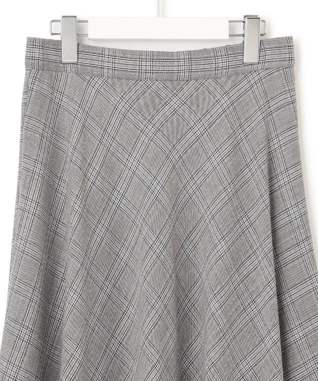 23区 L ポリエステルウール チェック スカート ライトグレー系3
