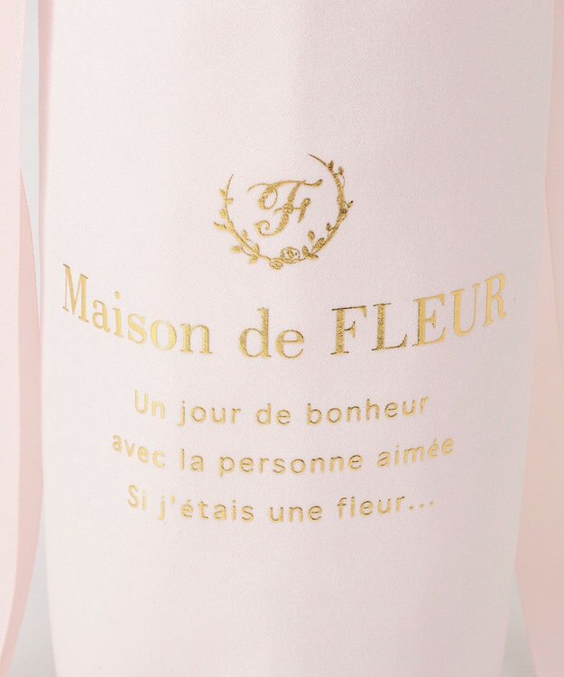 Maison de FLEUR 【保冷機能付き】サテン巾着ボトルケース Pink
