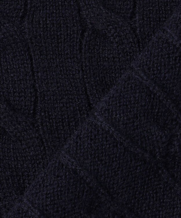 J.PRESS MEN 【NYUZELESS】ラムズウール ケーブルチルデン ニット ネイビー系