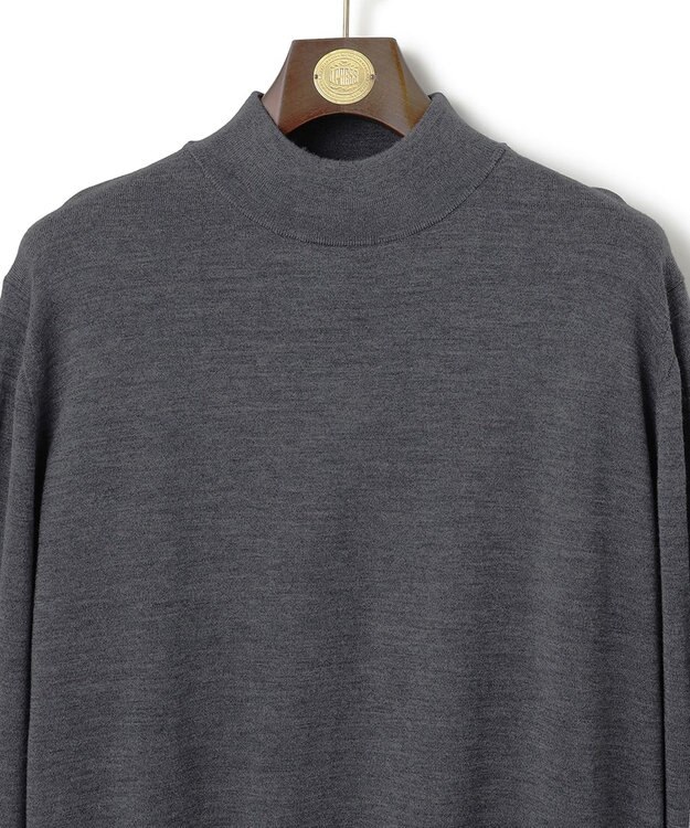 J.PRESS MEN 【WEB限定カラー有】オメガツイスト ハイゲージ モックネックニット 【WEB限定カラー】グレー系