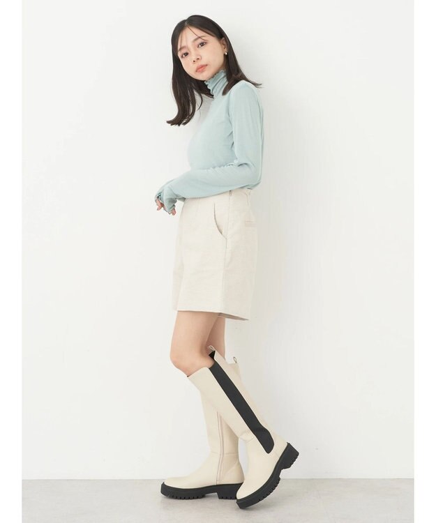 earth music&ecology シアータートルネックプルオーバー Mint