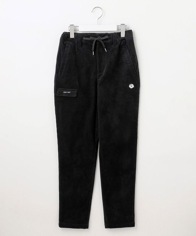 PW CIRCULUS 【WOMEN】コーデュロイ テーパードパンツ ブラック系