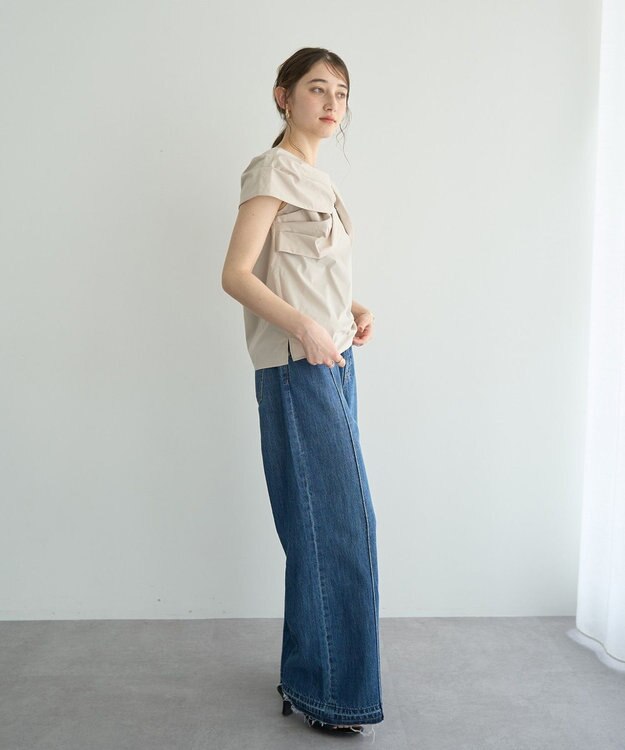 YECCA VECCA リボンデザインブラウス Beige