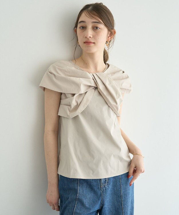 YECCA VECCA リボンデザインブラウス Beige