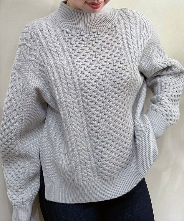 UNFILO アランパターンニット グレー