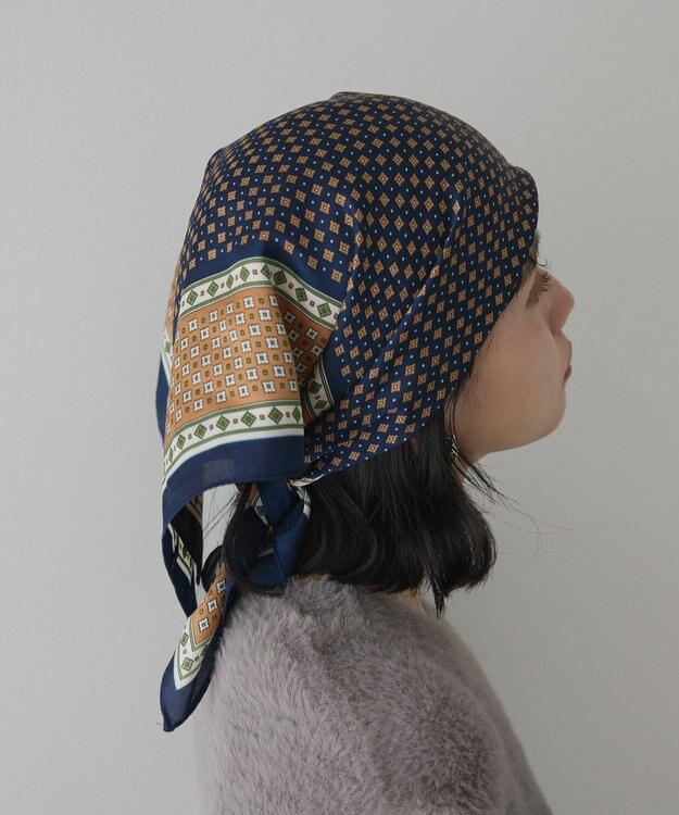 AMERICAN HOLIC 小紋柄アソートスカーフ Navy