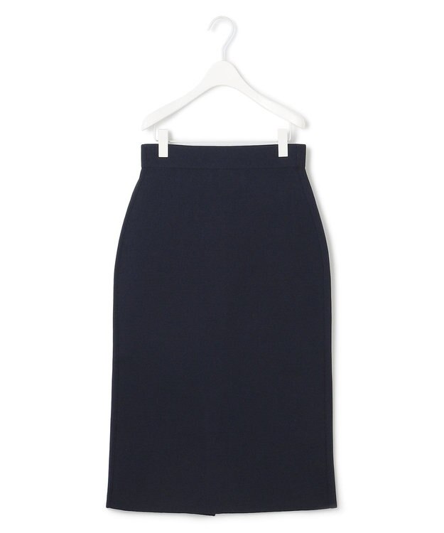 ICB 【洗える】 クロスコンビ ニットスカート ネイビー系