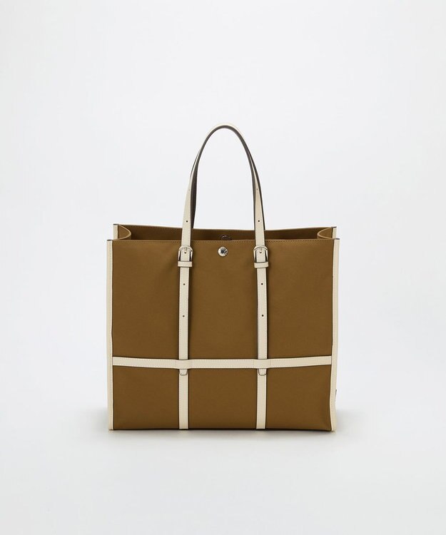 TOPKAPI 【Breath TOPKAPI】FRAME フレーム レザーベルト スクエア トートバッグ　A4 / 軽量 キャメル