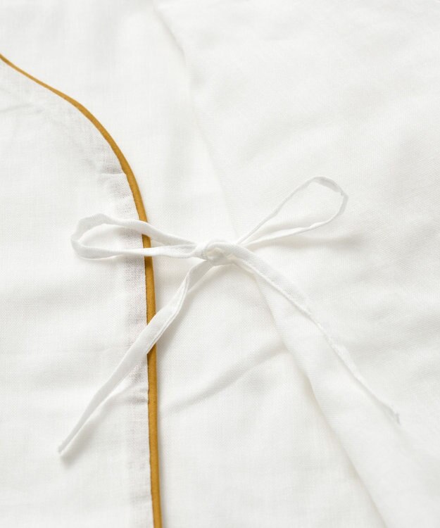 京和晒綿紗 【BABY】ベビーガーゼローブ　3重合わせ マスタードバイアス