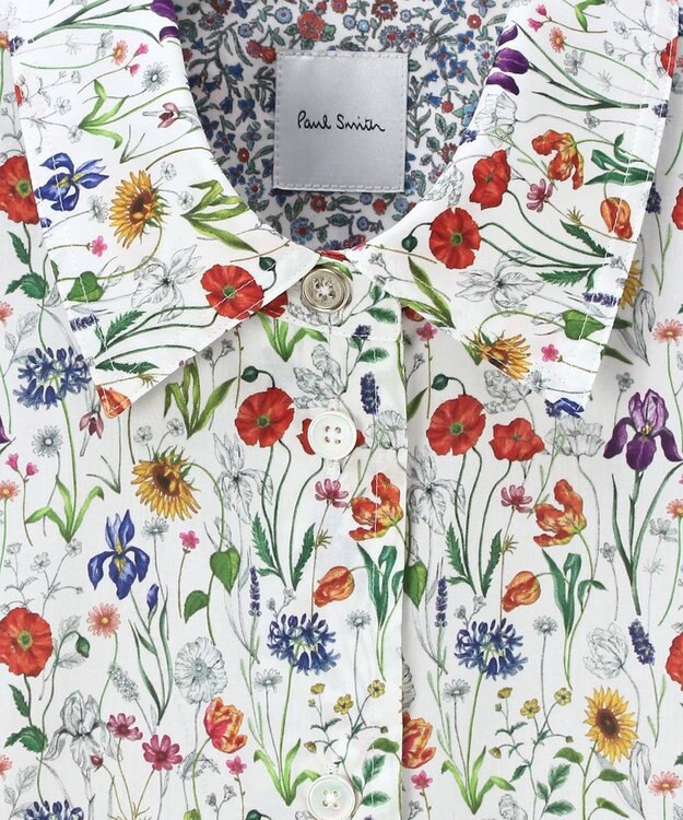 Paul Smith リバティプリント 長袖シャツ ホワイト