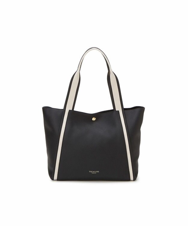 TOPKAPI 【TREASURE TOPKAPI】ソフトシュリンク テープハンドル A4 トート バッグ ブラック