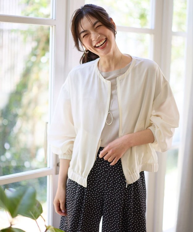 ANY シアーブルゾン エクリュ