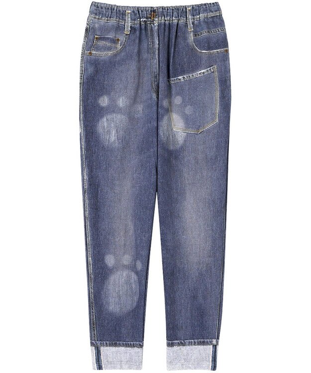 tsumori chisato SLEEP ツモリチサト ボトムス ロングパンツ ルームウェア 綿100%(本体) ミニ裏毛素材 デニム風プリント サルエルパンツ tsumori chisato SLEEP UOX558 /ワコール コン