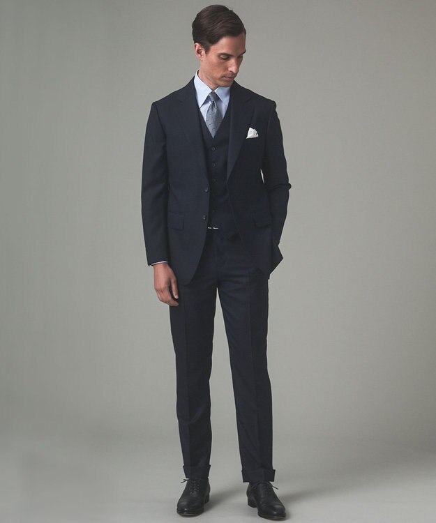 GOTAIRIKU 首にも巻ける【2WAY/日本製】シルク100% ポケットチーフ ライトグレー系