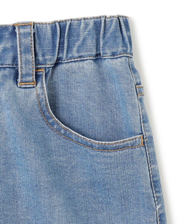 UNFILO 【110-150cm】カーブワイドデニム ミッドブルー