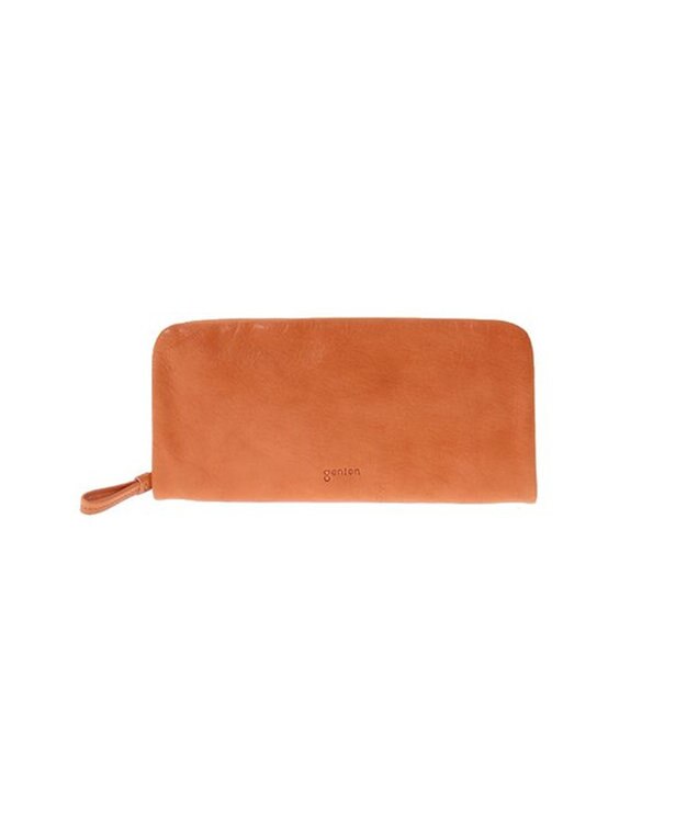 genten ゴートベーシック ラウンド長財布 レンガ