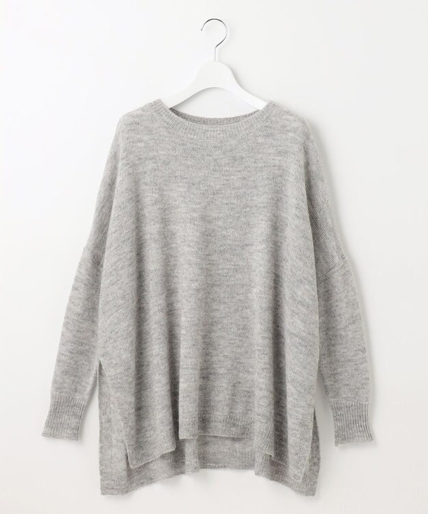 自由区 ポンチョニット ライトグレー系