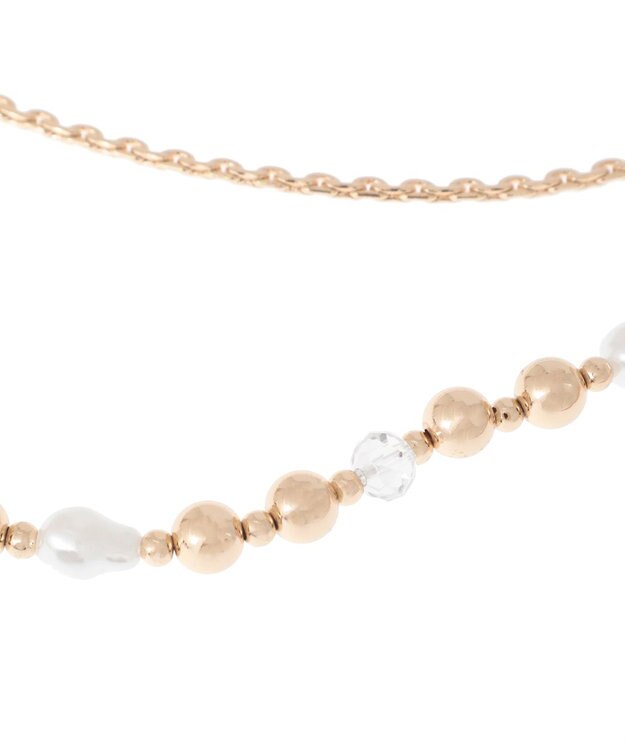 earth music&ecology リボンパールバッグチャーム ゴールド