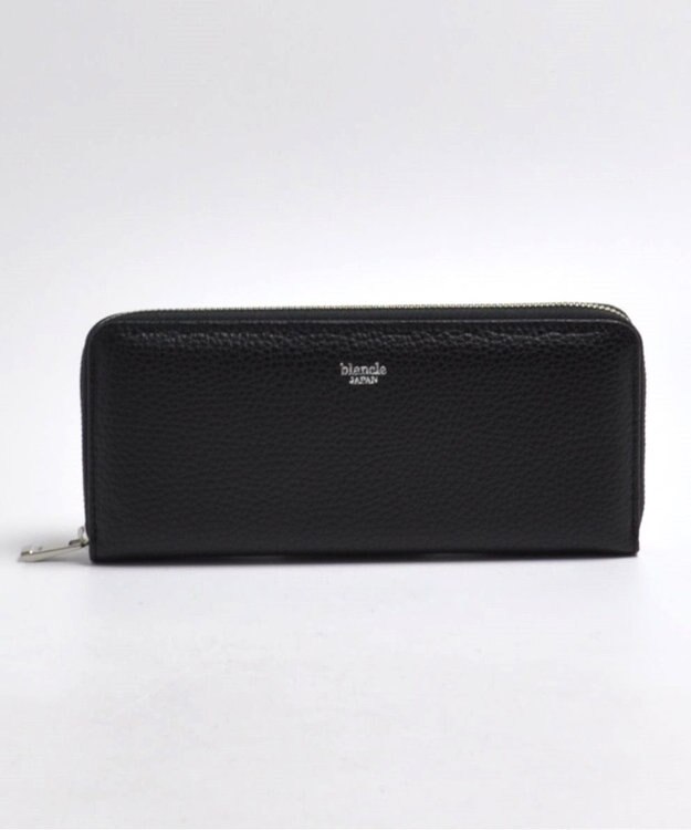 blancle シュリンクレザーラウンドジップ ロングウォレット ブラック
