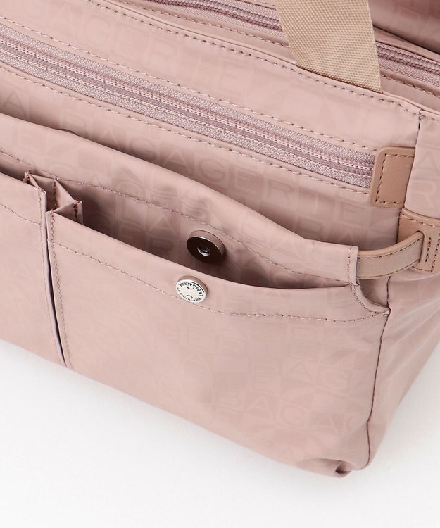 LA BAGAGERIE モノグラム　スクエアナイロントート ピンク