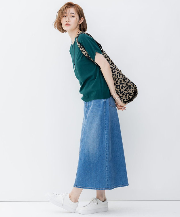 23区 【洗える】23区DENIM ストレッチデニム スカート スカイブルー系