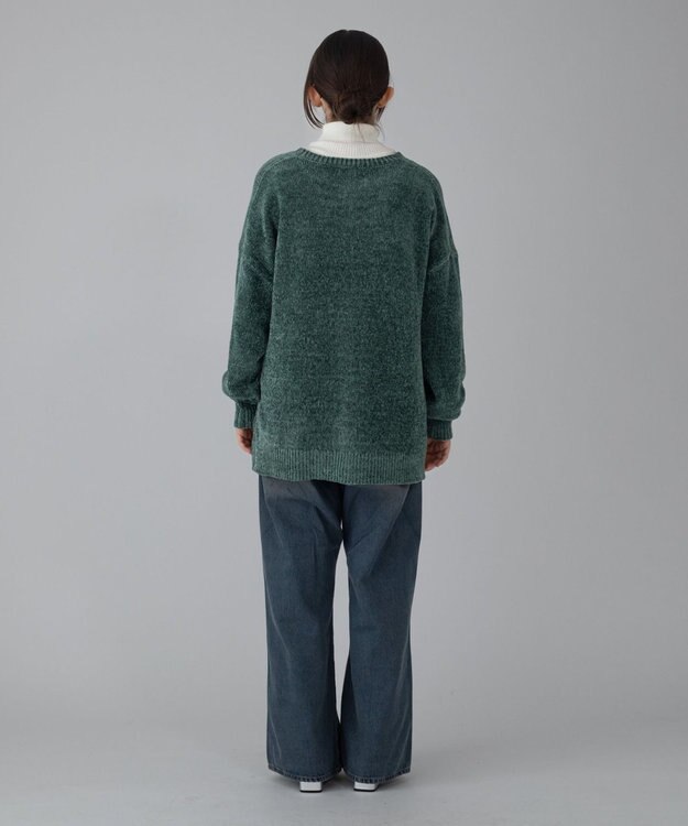 WEGO 【ユニセックス着用ITEM/MLサイズ展開】ベロアモールプルオーバー グリーン