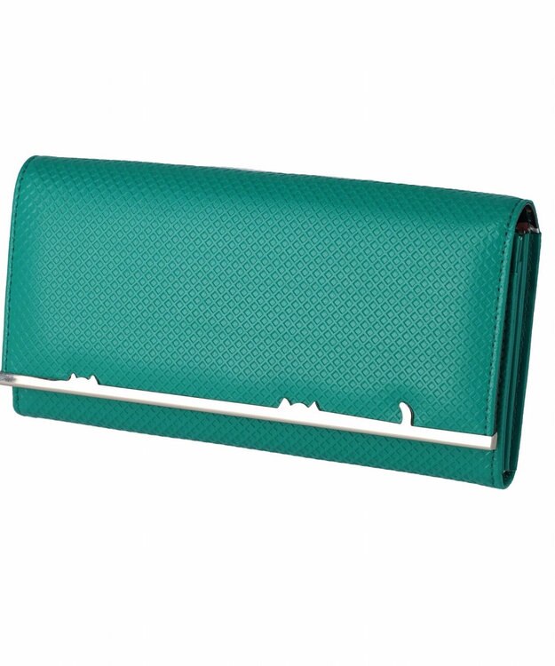 tsumori chisato CARRY クロスエンボス 長財布 グリーン