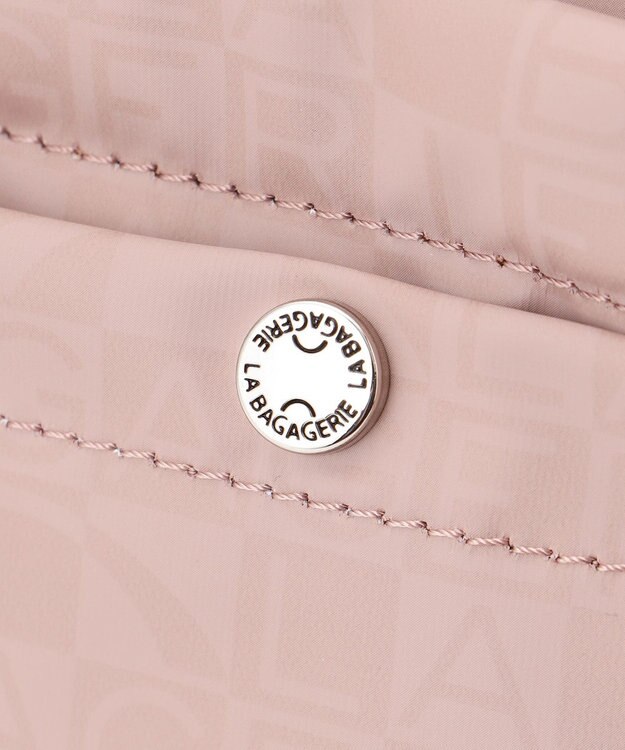 LA BAGAGERIE モノグラム　スクエアナイロントート ピンク