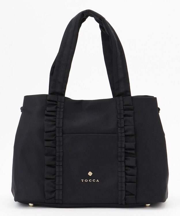 TOCCA 【撥水】FRILL A4 NYLONTOTE トートバッグ ブラック系