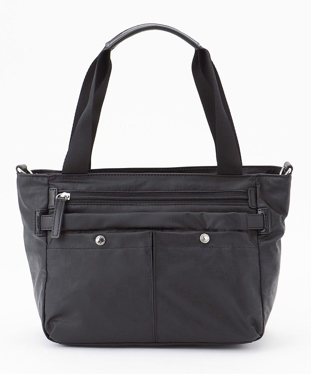 LA BAGAGERIE モノグラム　スクエアナイロントート ブラック