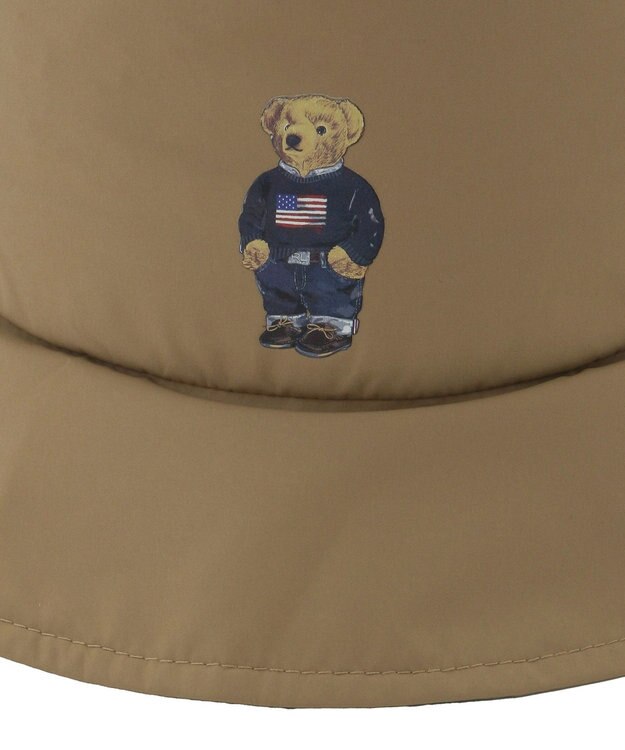 MOONBAT POLO RALPH LAUREN レインハット FLAG BEAR 撥水 ポケッタブル キャメル