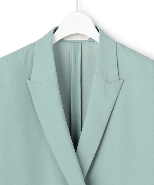 ICB 【先行予約】 FluidBackSatin ハーフスリーブジャケット ダークセージ