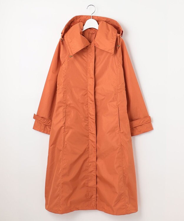 MOONBAT 【ロング丈】LIGNAGGIO ギャザーロングレインコート グレー