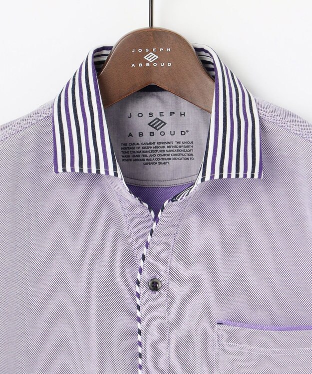 JOSEPH ABBOUD 【キングサイズ・オーガニックコットン】クールダディ ポロシャツ ライラック系