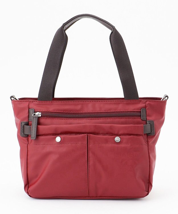 LA BAGAGERIE モノグラム　スクエアナイロントート ワイン