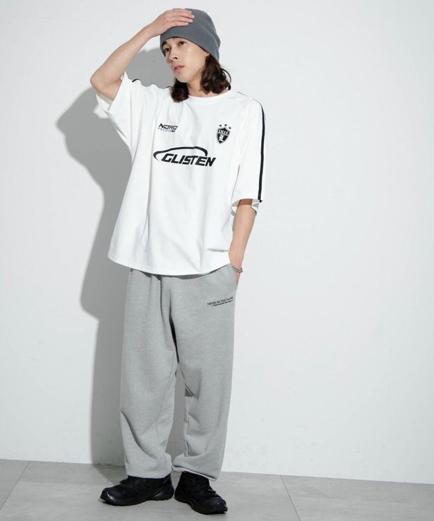 WEGO 【ユニセックス着用ITEM/MLサイズ展開】ゲームロゴスリーブラインT ホワイト